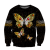 All Over Print Butterfly Love Skull for Men and Women, T-Shirt, Zip Hoodies, Sweatshirt HBC0077