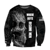 All Over Print Love Skull tattoos balck for Men and Women, T-Shirt, Zip Hoodies, Sweatshirt HBC0074