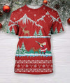 3D All Over Printed Deer Hunting Shirts and Shorts Red