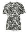 All Over Printing Black Sunflower Daisy Shirt