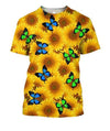 3D All Over Printing Butterfly Garden And Sunflowers Hoodie