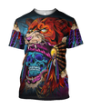 3D All Over Print Lion Skull for Men and Women, T-Shirt, Zip Hoodies, Sweatshirt HBC0028