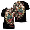 Awesome hoodie 3d all print Oni Tattoo Art for Men and Women, T-Shirt, Zip Hoodies, Sweatshirt NQ0076