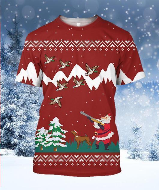 3D All Over Printed Duck Hunting Christmas
