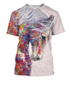 3D All Over Print Horse Art Shirts