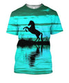 3D All Over Print Silhouette Hourse Shirts 1