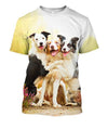 3D All Over Print Dog Zip Hoodie