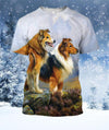 3D All Over Print Dog Art Shirts