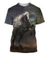 All Over Print Black Horse In The Dark