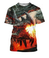 3D All Over Print Fire Dragon Hoodie