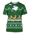 3D All Over Print Green Horse Shirts