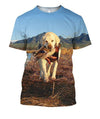 3D All Over Print Hunting Dog Zip Hoodie