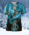 3D AOP Blue Dragon Shirt