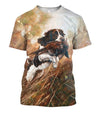 3D All Over Print Hunting Dog Pheasant Hoodie
