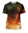 3D All Over Print Fire Flying Dragon