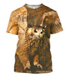 3D All Over Print Owl Flying Shirts