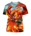3D All Over Printing Fire Phoenix hoodie