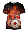 3D All Over Print Drum Shirts