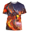 3D All Over Print Dragon Zip Hoodie