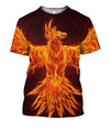 3D All Over Printing Fire Phoenix Flying Hoodie