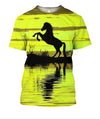 3D All Over Print Silhouette Hourse Shirts 2