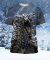 3D All Over Printing Alduin Skyrim Dragon Shirts