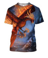 3D All Over Printing Fire Phoenix Shirts