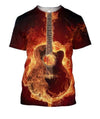All Over Print Red Guitar