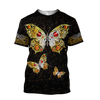 All Over Print Butterfly Love Skull for Men and Women, T-Shirt, Zip Hoodies, Sweatshirt HBC0077