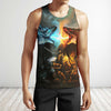 3D All Over Print Dragon Shirt Fire Ice