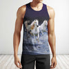 3D All Over Printing  White Horse Shirt