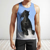3D All Over Print Black Horse Blue Sky Shirts