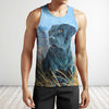 3D All Over Print Black Dog Shirts