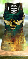 Awesome Hoodie 3D All Over Print Legging + Tank Top Bee+COMBO MASK VNLGS0003
