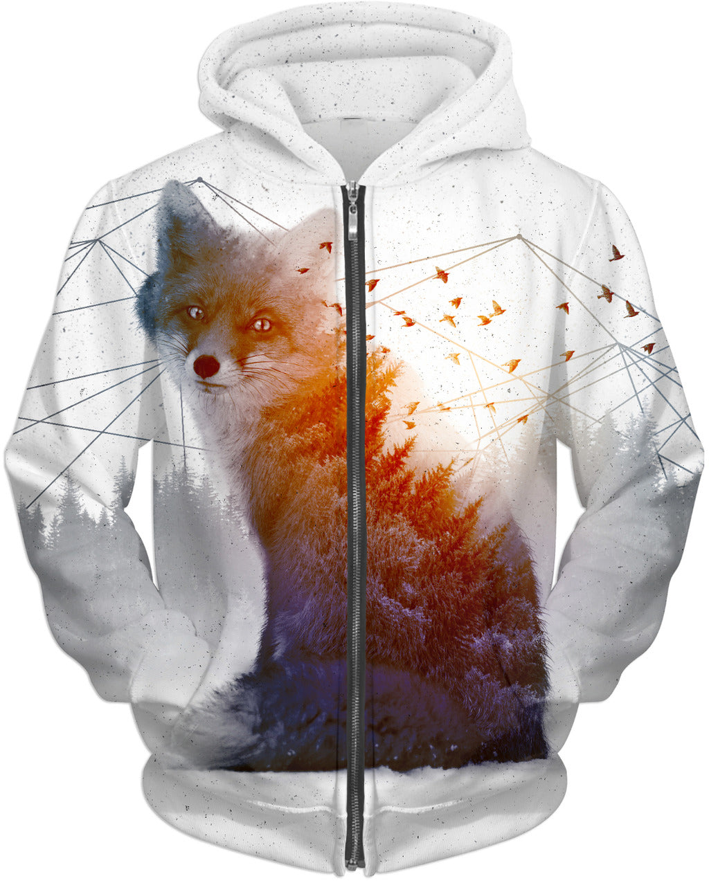 Awesome hoodie 3D All Over Print Fox HOODIES for Men and Women, Zip Hoodies, TH002
