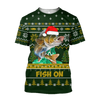 Awesome Hoodie Walleye Fishing Fish on Christmas for Men and Women HBC349