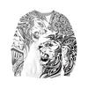 Awesome hoodie 3d all print Tattoo Lion for Men and Women, T-Shirt, Zip Hoodies, Sweatshirt NQ421