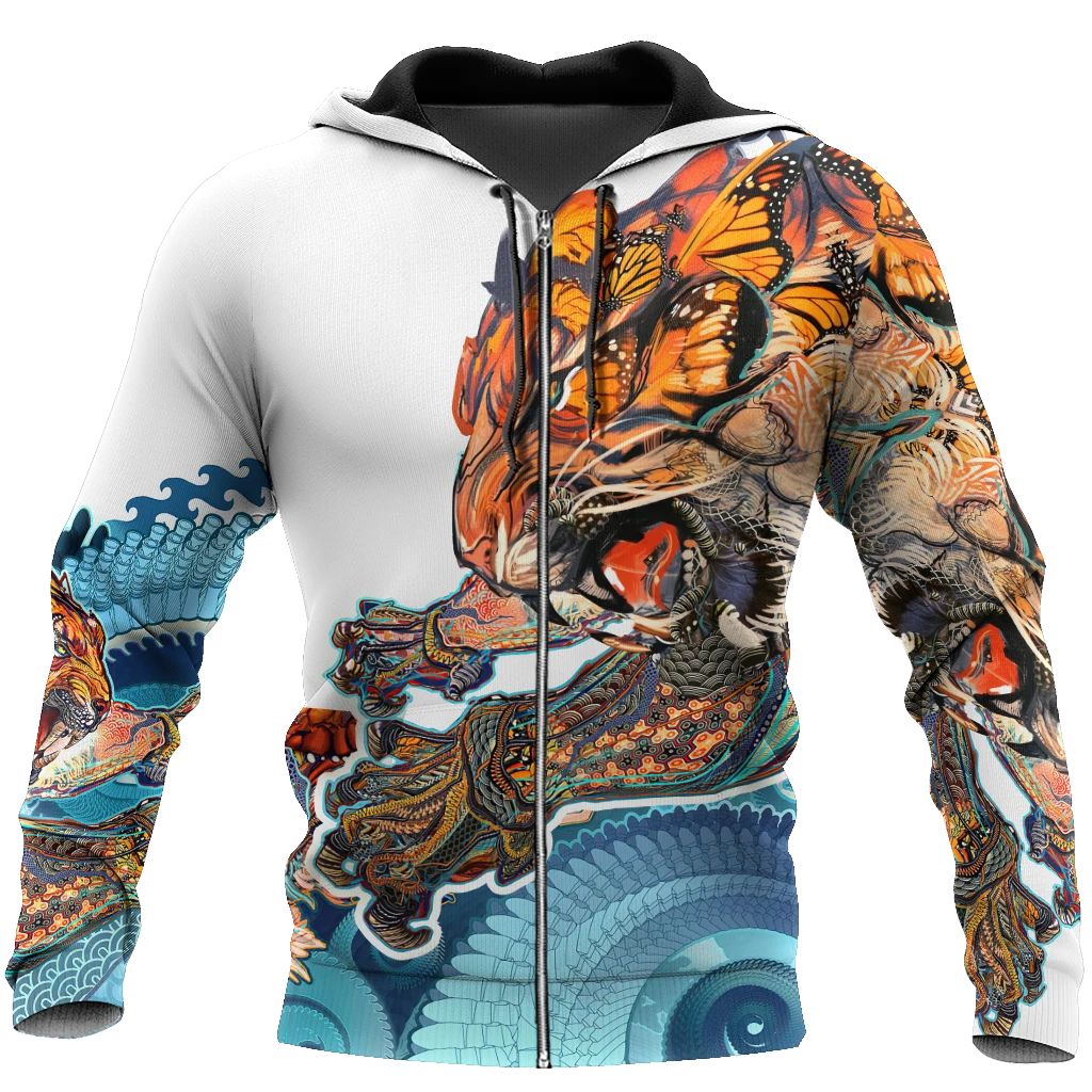 Awesome hoodie 3d all print Tattoo Tiger Mythology for Men and Women, T-Shirt, Zip Hoodies, Sweatshirt NQ189