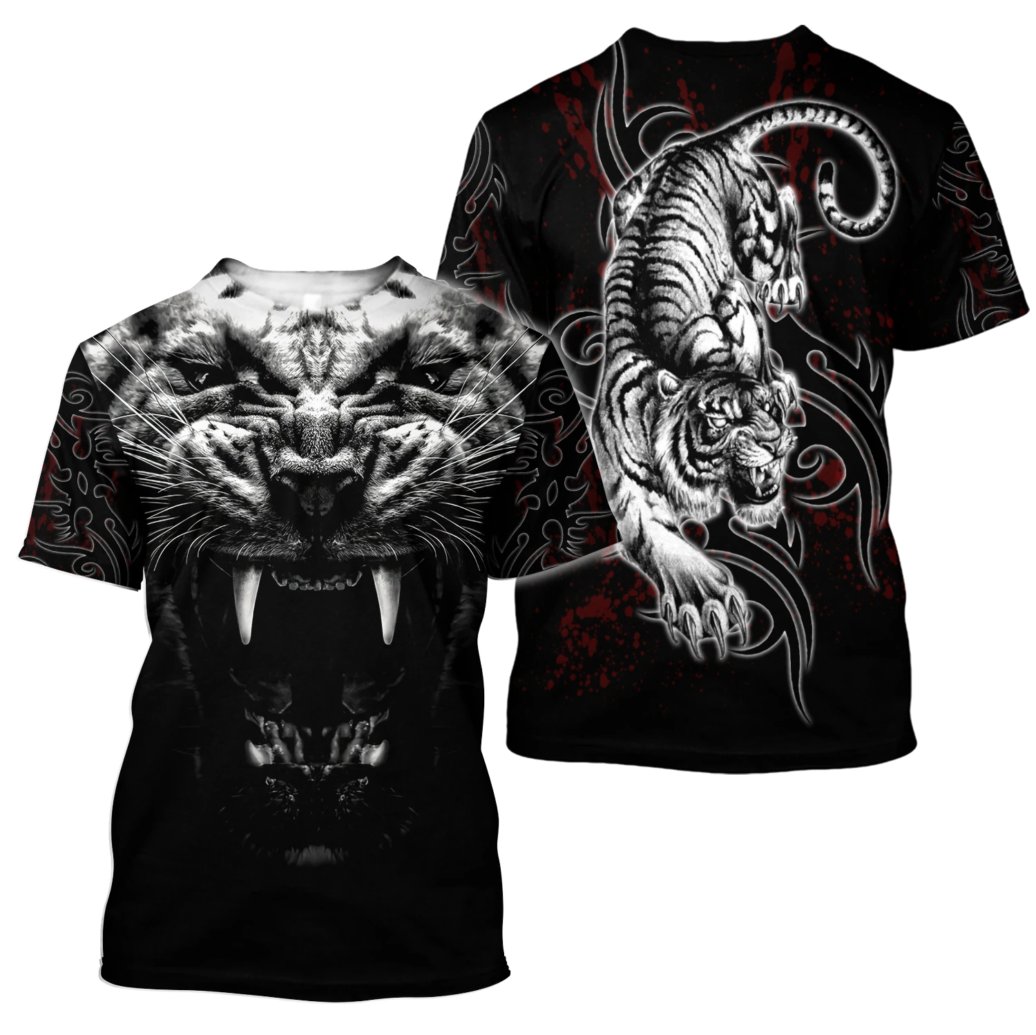 Awesome hoodie 3d all print Tattoo White Tiger for Men and Women, T-Shirt, Zip Hoodies, Sweatshirt NQ424