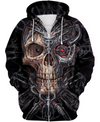 Awesome hoodie 3d all print Terminator Skull for Men and Women, T-Shirt, Zip Hoodies, Sweatshirt NQ298