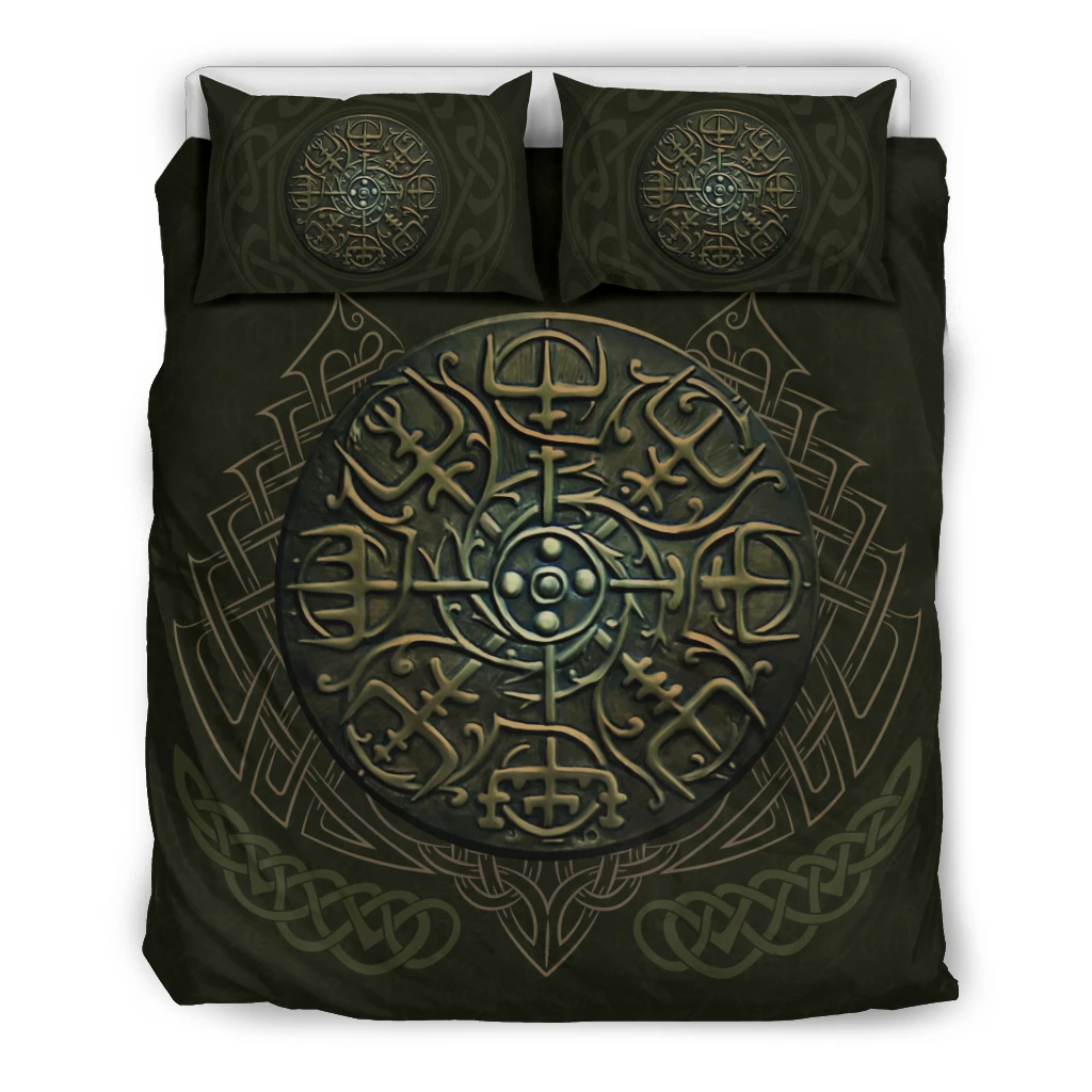 Awesome Hoodied 3D all over print Viking Bedding Set, The Helm Bedding Sets NQBS0032