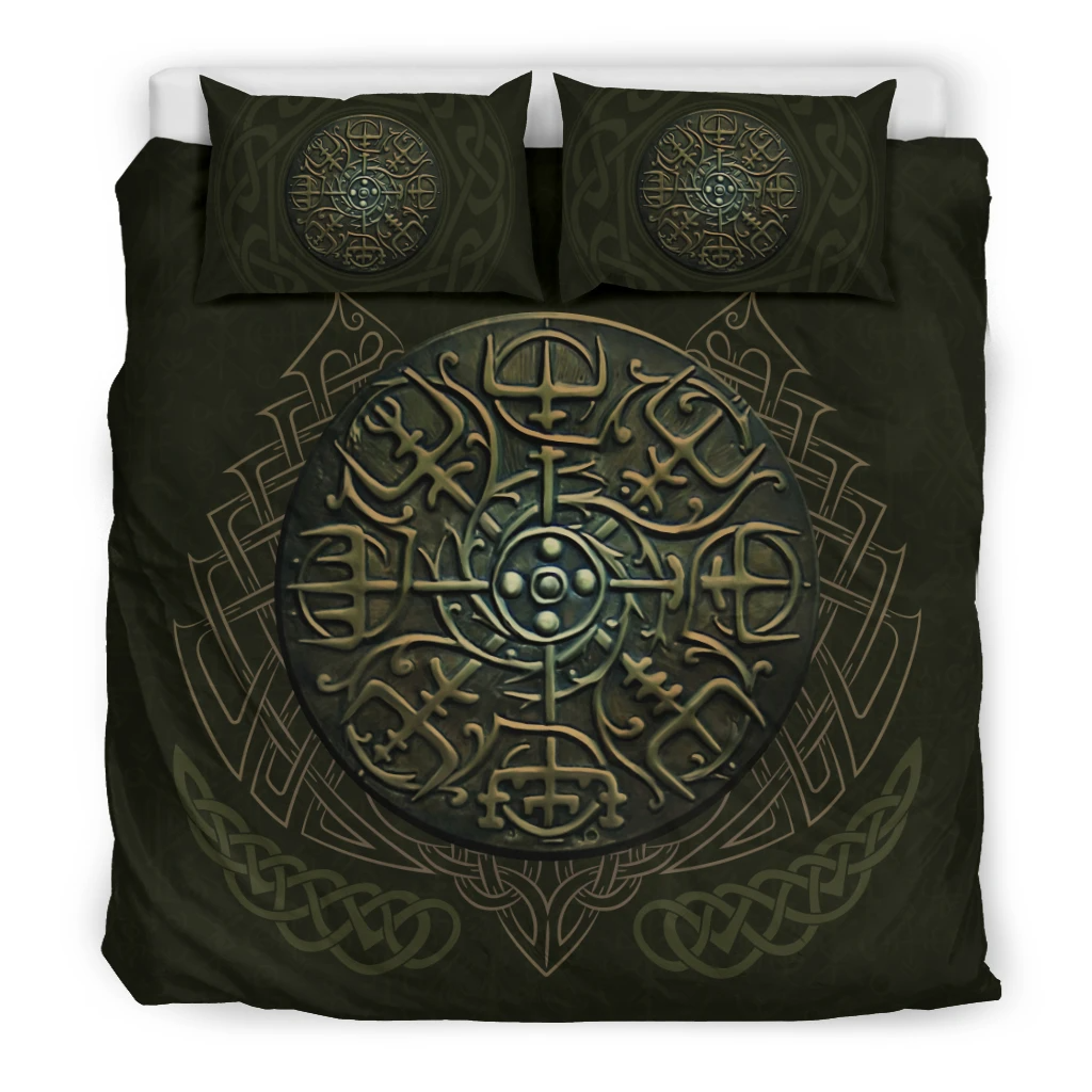 Awesome Hoodied 3D all over print Viking Bedding Set, The Helm Bedding Sets NQBS0032