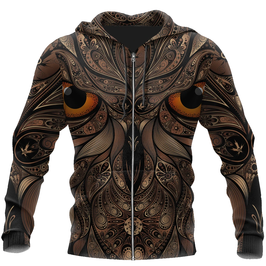 Awesome hoodie 3d all print The Night Owl Hoodie for Men and Women, T-Shirt, Zip Hoodies, Sweatshirt NQ109