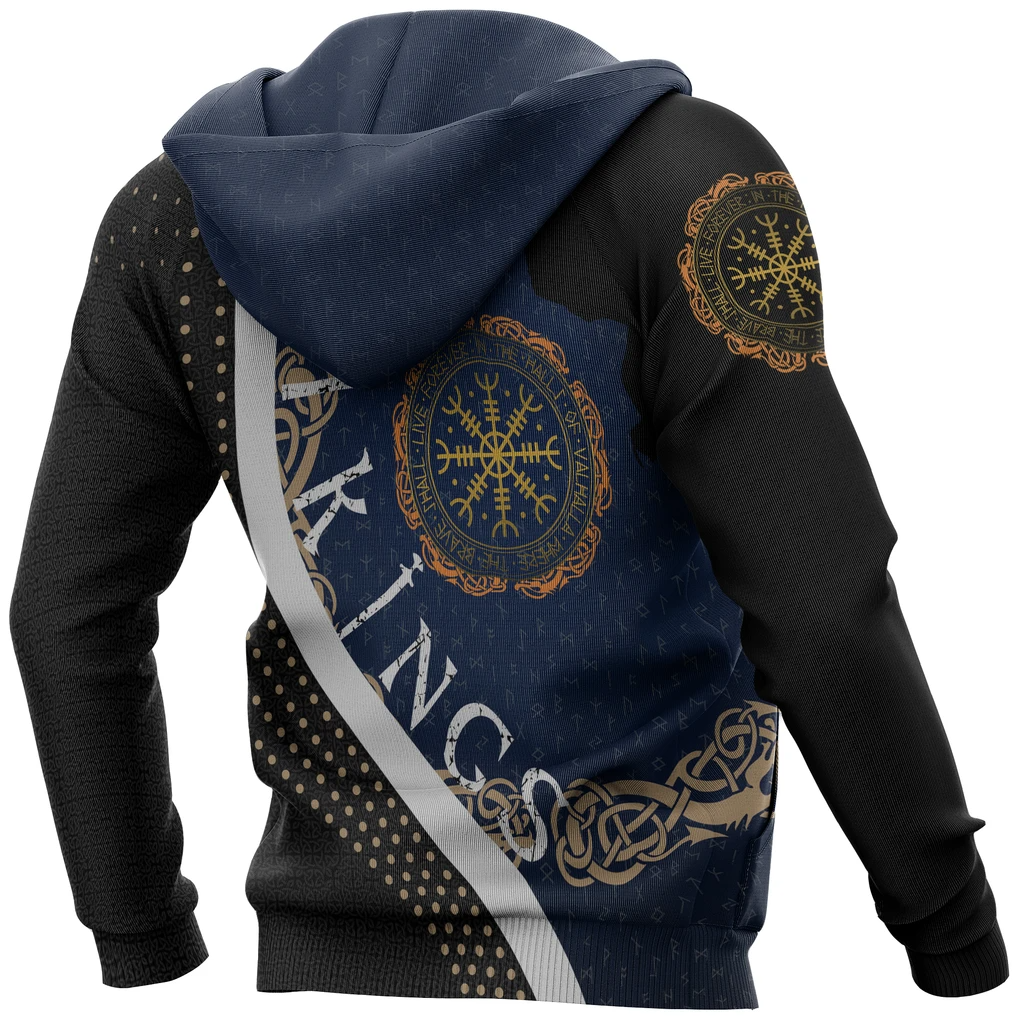 Awesome hoodie 3d all print Viking Pullover Hoodie, Helm Of Awe Aegishjalmur Runes for Men and Women NQ0041