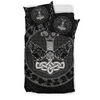 Awesome Hoodied 3D all over print Viking Bedding Set, Thor&#39;S Hammer With Wolf Bedding Sets NQBS0031
