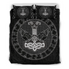 Awesome Hoodied 3D all over print Viking Bedding Set, Thor&#39;S Hammer With Wolf Bedding Sets NQBS0031
