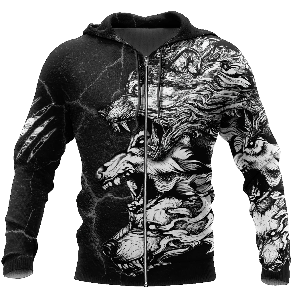 Awesome hoodie 3d all print Three Gray Wolfs for Men and Women, T-Shirt, Zip Hoodies, Sweatshirt NQ422