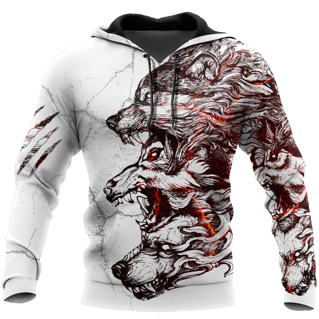 Awesome hoodie 3d all print Three Gray Wolfs White for Men and Women, T-Shirt, Zip Hoodies, Sweatshirt NQ423