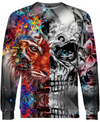 Awesome hoodie 3d all print Tiger Skull for Men and Women, T-Shirt, Zip Hoodies, Sweatshirt NQ266
