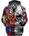 Awesome hoodie 3d all print Tiger Skull for Men and Women, T-Shirt, Zip Hoodies, Sweatshirt NQ266
